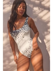 Animal Tummy Shaping Control Scoop Neck Swimsuit - Image 1 of 6