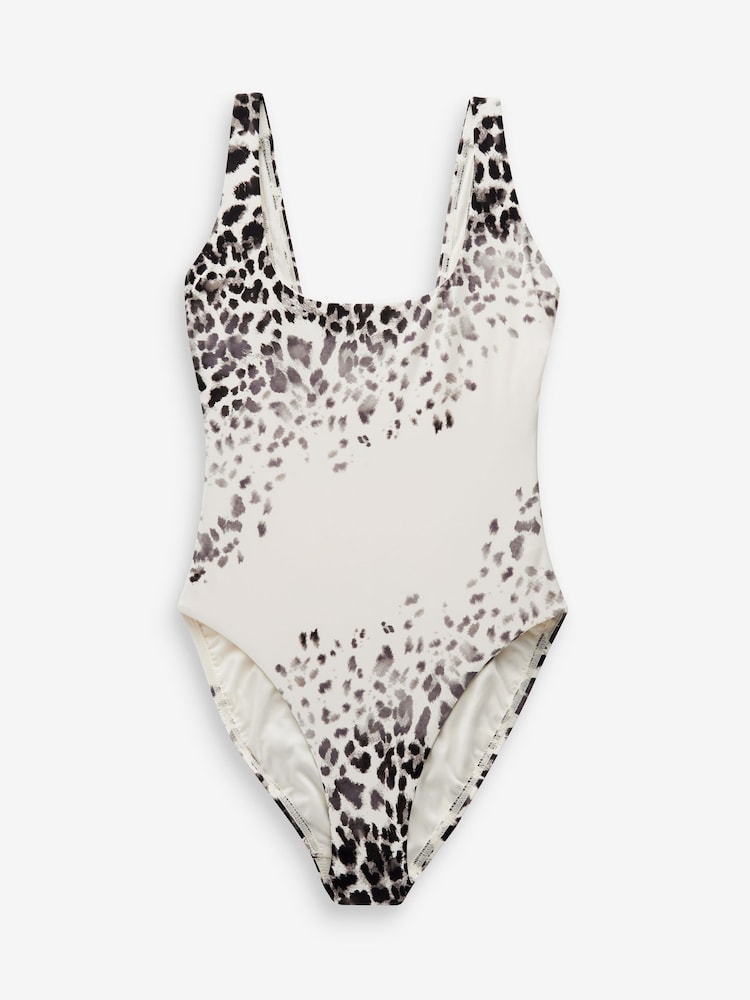 Animal Tummy Shaping Control Scoop Neck Swimsuit - Image 6 of 6