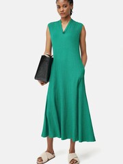 Jigsaw Green Crinkle T-Shirt Jersey Dress - Image 1 of 6