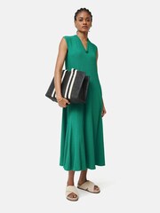 Jigsaw Green Crinkle T-Shirt Jersey Dress - Image 3 of 6