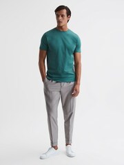 Reiss Pine Green Bless Crew Neck T-Shirt - Image 3 of 6