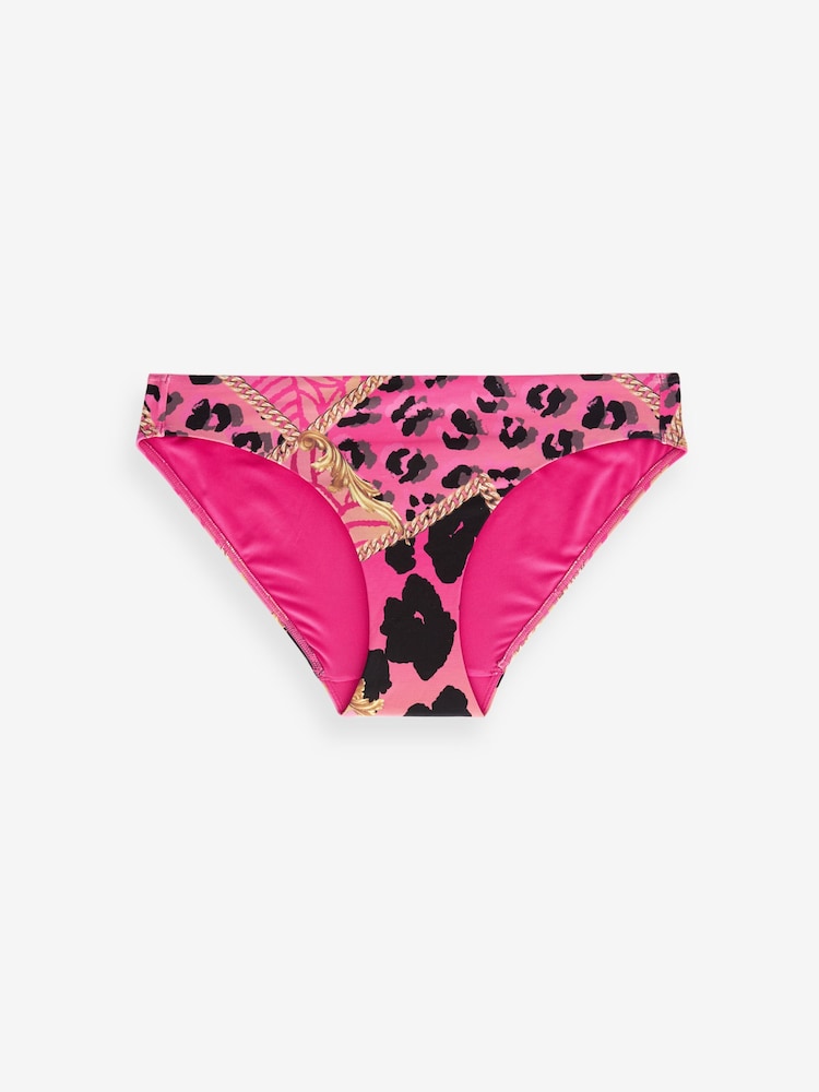 Myleene Klass Pink Leopard High Leg High Leg Bikini Bottoms - Image 4 of 4