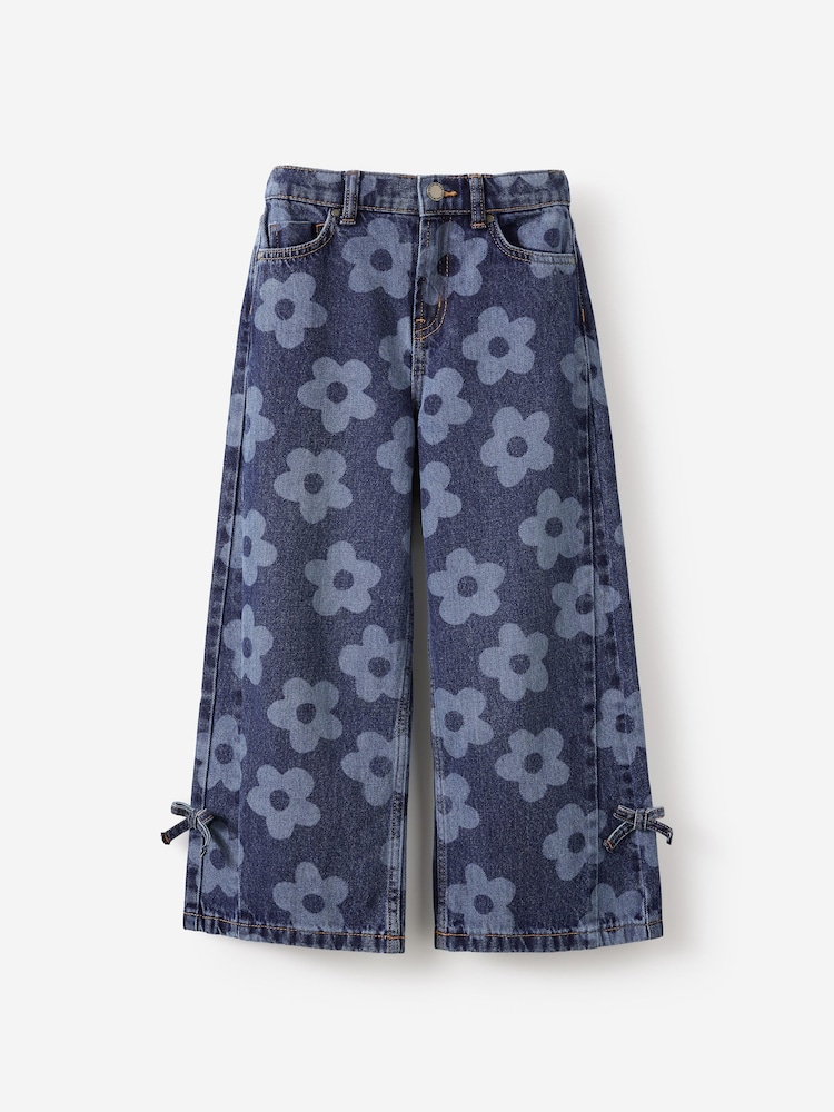 Cotton On Blue Super Wide Leg Denim Jeans - Image 1 of 3