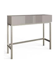 Frank Olsen Grey Iona 2 Drawer Console Table with Smart Features - Image 4 of 7