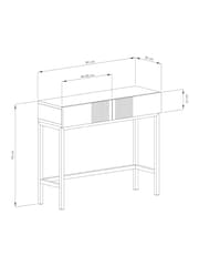 Frank Olsen Grey Iona 2 Drawer Console Table with Smart Features - Image 5 of 7