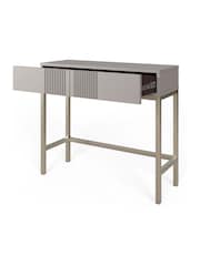 Frank Olsen Grey Iona 2 Drawer Console Table with Smart Features - Image 6 of 7