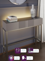 Frank Olsen Grey Iona 2 Drawer Console Table with Smart Features - Image 7 of 7