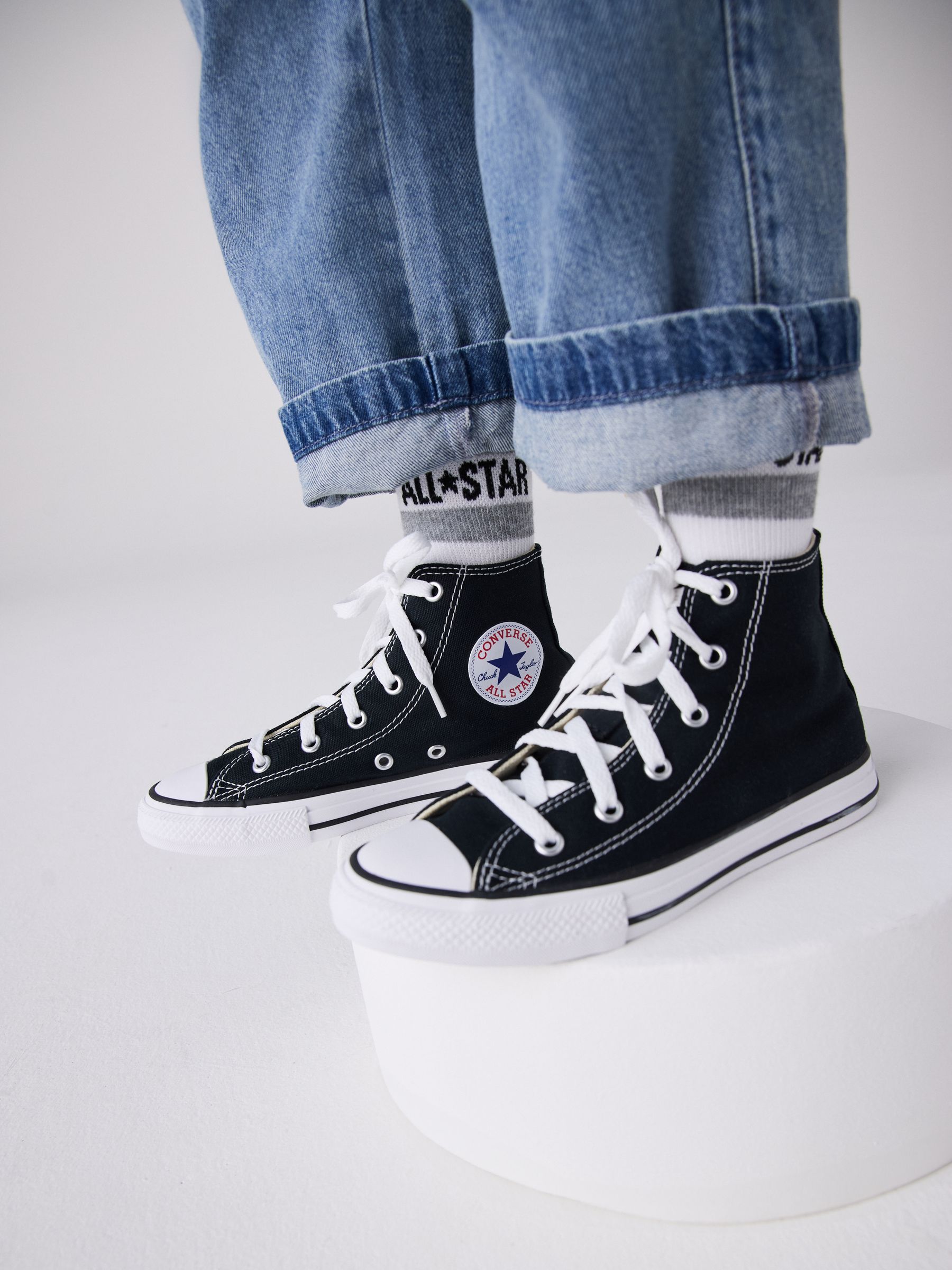 All black mens high top converse sales