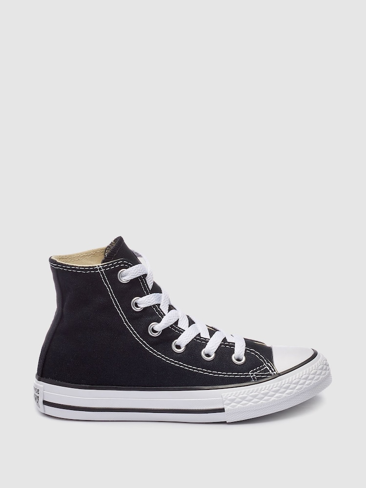 Converse Black/White Chuck Taylor High Top Junior Trainers - Image 5 of 9