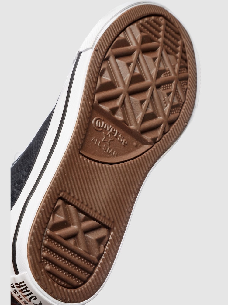 Converse Black/White Chuck Taylor High Top Junior Trainers - Image 8 of 9