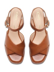 Clarks Brown Suede Ritzy 75 Rae Sandals - Image 9 of 10