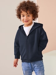 Navy Blue Zip Through Hoodie (3mths-7yrs) - Image 1 of 6