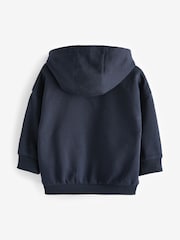 Navy Blue Zip Through Hoodie (3mths-7yrs) - Image 5 of 6