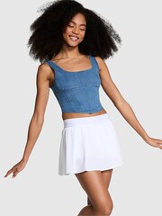 Victoria's Secret PINK Denim Blue Corset Bralette - Image 1 of 3