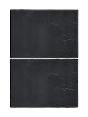 Set of 2 Black Slate Placemats - Image 1 of 3