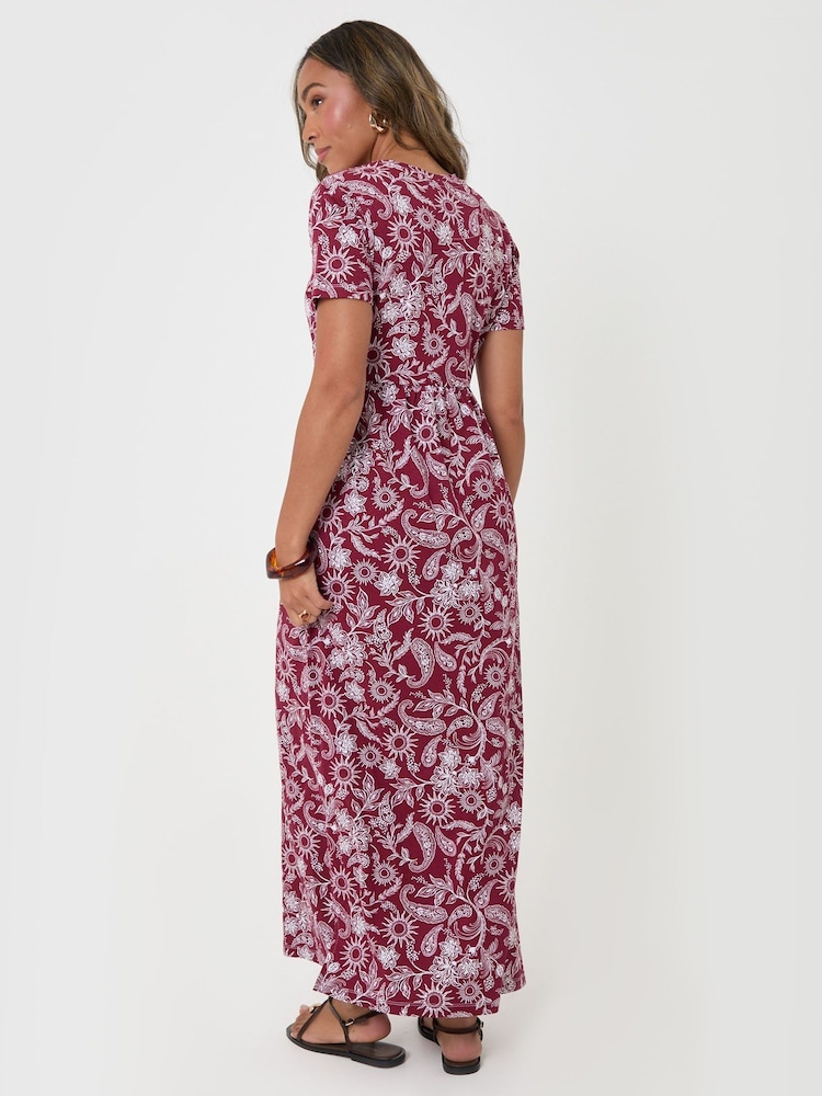 Threadbare Purple Jersey Maxi Dress with Pockets - Image 2 of 4 Threadbare Purple Jersey Maxi Dress with Pockets - Image 2 of 4