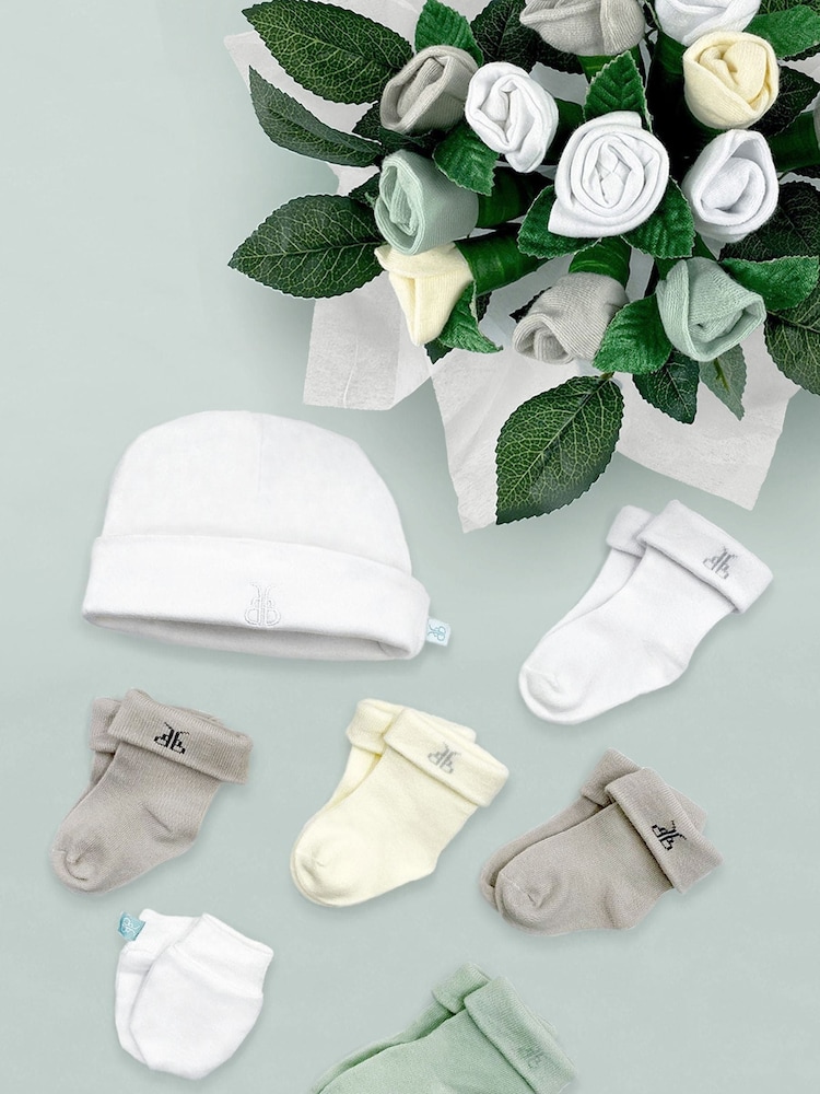 Babyblooms Baby Grey 100% Cotton Welcome Hamper with Frankie Bear Soft Toy - Image 5 of 8