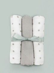 Babyblooms Baby Grey 100% Cotton Welcome Hamper with Frankie Bear Soft Toy - Image 6 of 8