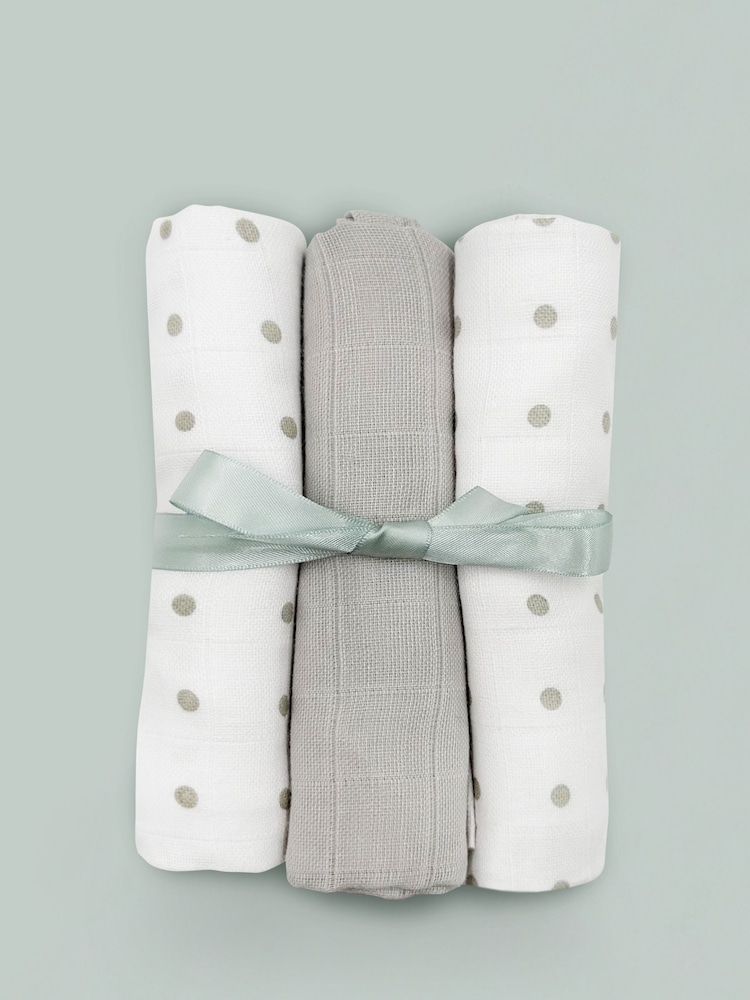 Babyblooms Baby Grey 100% Cotton Welcome Hamper with Frankie Bear Soft Toy - Image 6 of 8