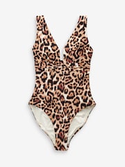 Animal Plunge Shaping Tummy Control Swimsuit - Image 6 of 6
