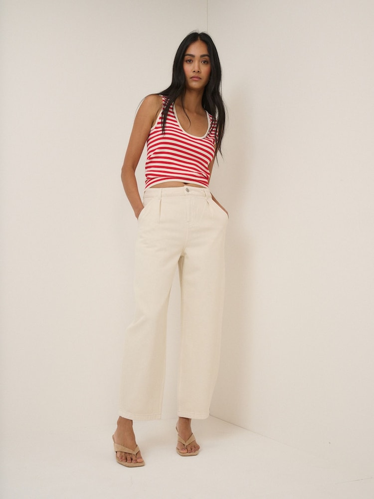 Nobodys Child Cream Peckham Barrel Leg Jeans - Image 2 of 5