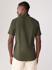 Khaki Green Stretch Oxford Short Sleeve Shirt - Image 2 of 5
