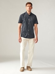 Grey Stretch Oxford Short Sleeve Shirt - Image 2 of 9