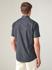 Grey Stretch Oxford Short Sleeve Shirt - Image 3 of 9