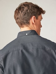 Grey Stretch Oxford Short Sleeve Shirt - Image 5 of 9
