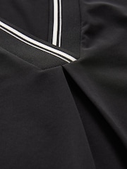 Black Premium Long Sleeve Contrast V-Neck Top - Image 8 of 10