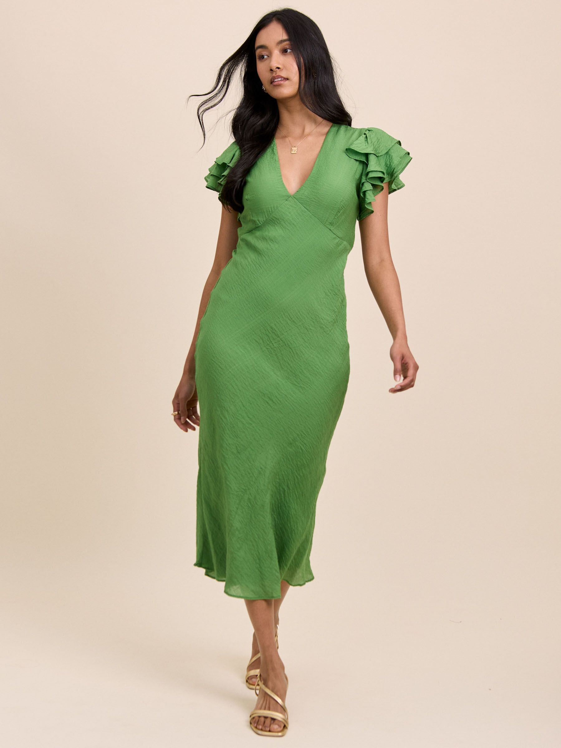 Nobody's Child Women's Green Layla Midi Dress