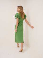 Nobodys Child Green Layla Midi Dress - Image 3 of 5