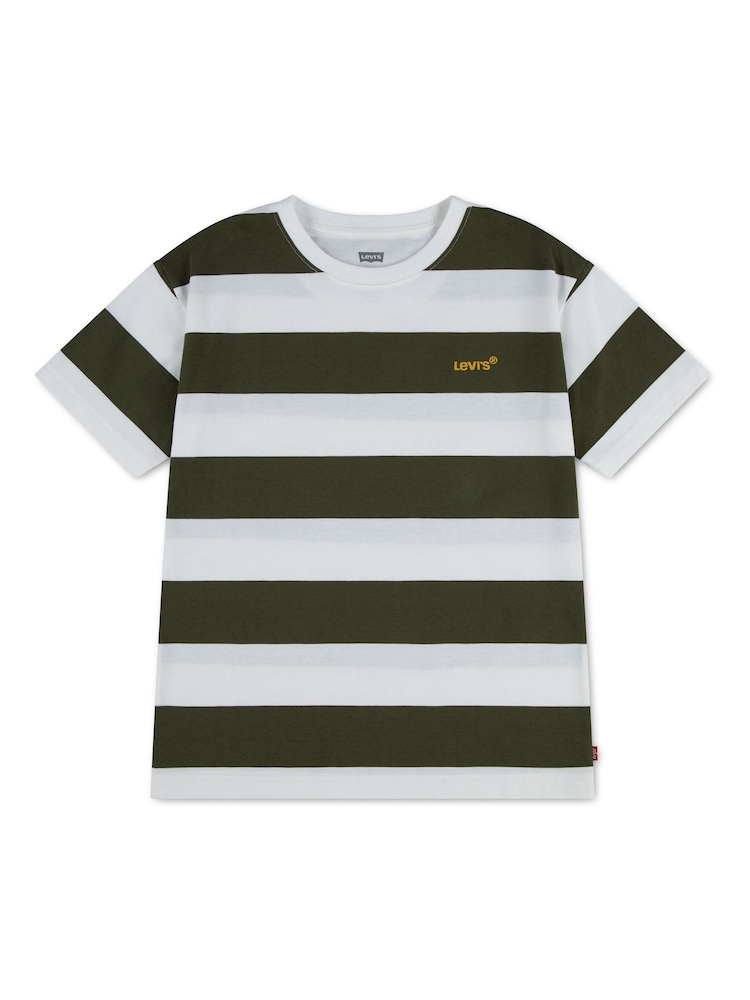 Levi's Green Big Stripe Short Sleeve T-Shirt - Image 1 of 3 Levi's Green Big Stripe Short Sleeve T-Shirt - Image 1 of 3