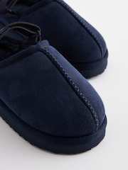Navy Blue Cosy Slipper Mules - Image 5 of 5
