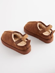 Tan Brown Cosy Slipper Mules - Image 3 of 5