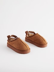 Tan Brown Cosy Slipper Mules - Image 5 of 5