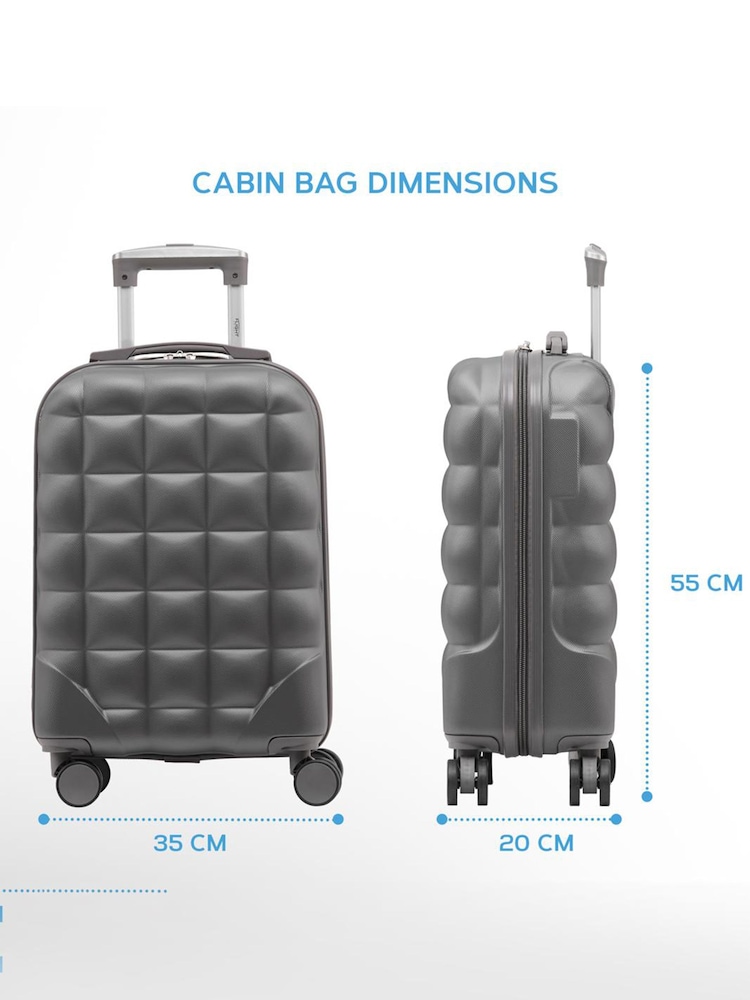 Flight Knight 55x35x20cm 8 Wheel ABS Hard Case Cabin Carry On Hand Luggage - Image 2 of 7