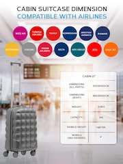 Flight Knight 55x35x20cm 8 Wheel ABS Hard Case Cabin Carry On Hand Luggage - Image 6 of 7