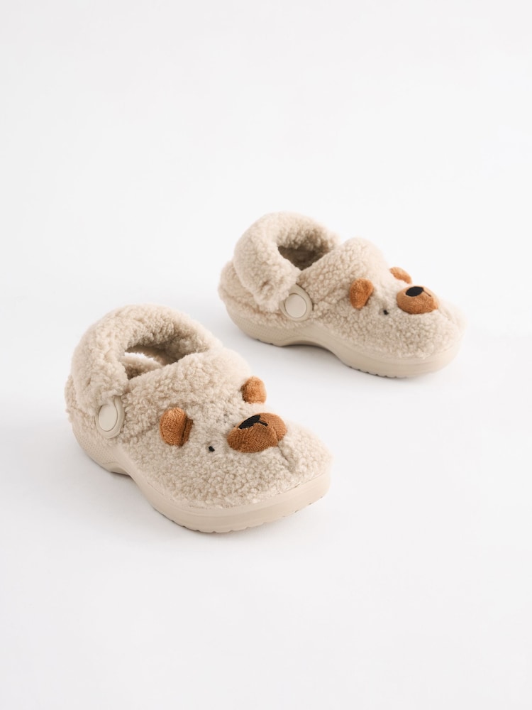 Neutral Bear Lined Clog Slippers - Image 1 of 5 Neutral Bear Lined Clog Slippers - Image 1 of 5