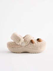 Neutral Bear Lined Clog Slippers - Image 2 of 5