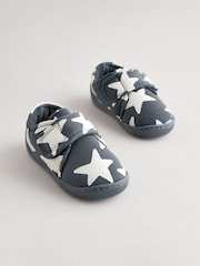 Grey Star Touch Fastening Cupsole Slippers - Image 1 of 5