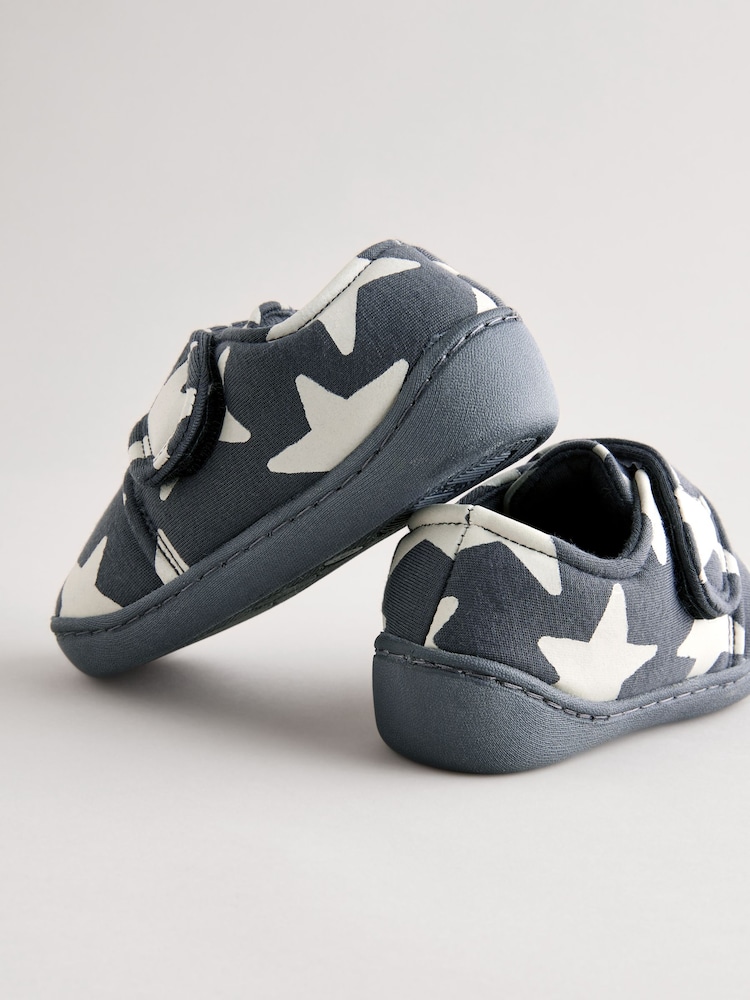 Grey Star Touch Fastening Cupsole Slippers - Image 3 of 5