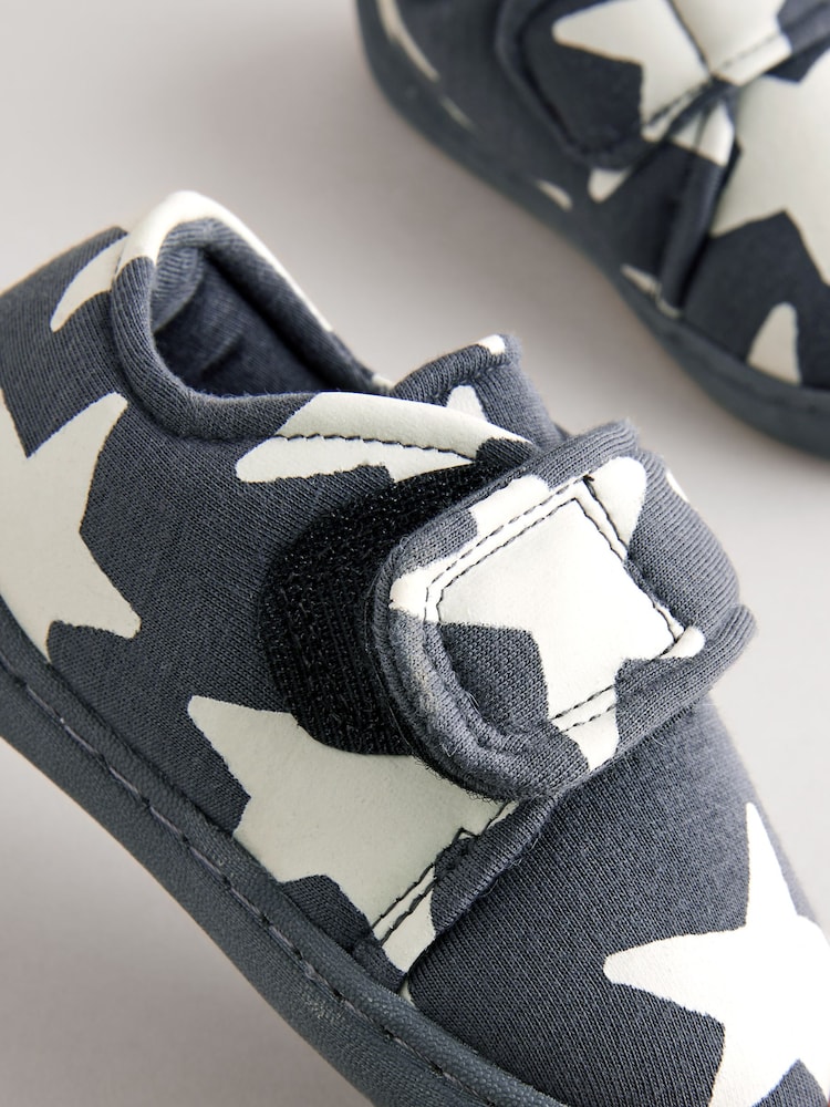 Grey Star Touch Fastening Cupsole Slippers - Image 4 of 5