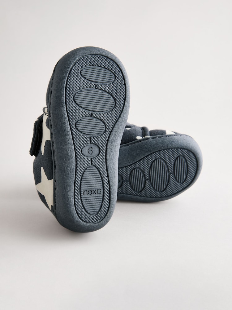 Grey Star Touch Fastening Cupsole Slippers - Image 5 of 5