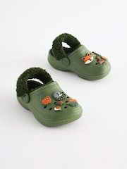 Green Lined Clog Slippers - Image 1 of 5