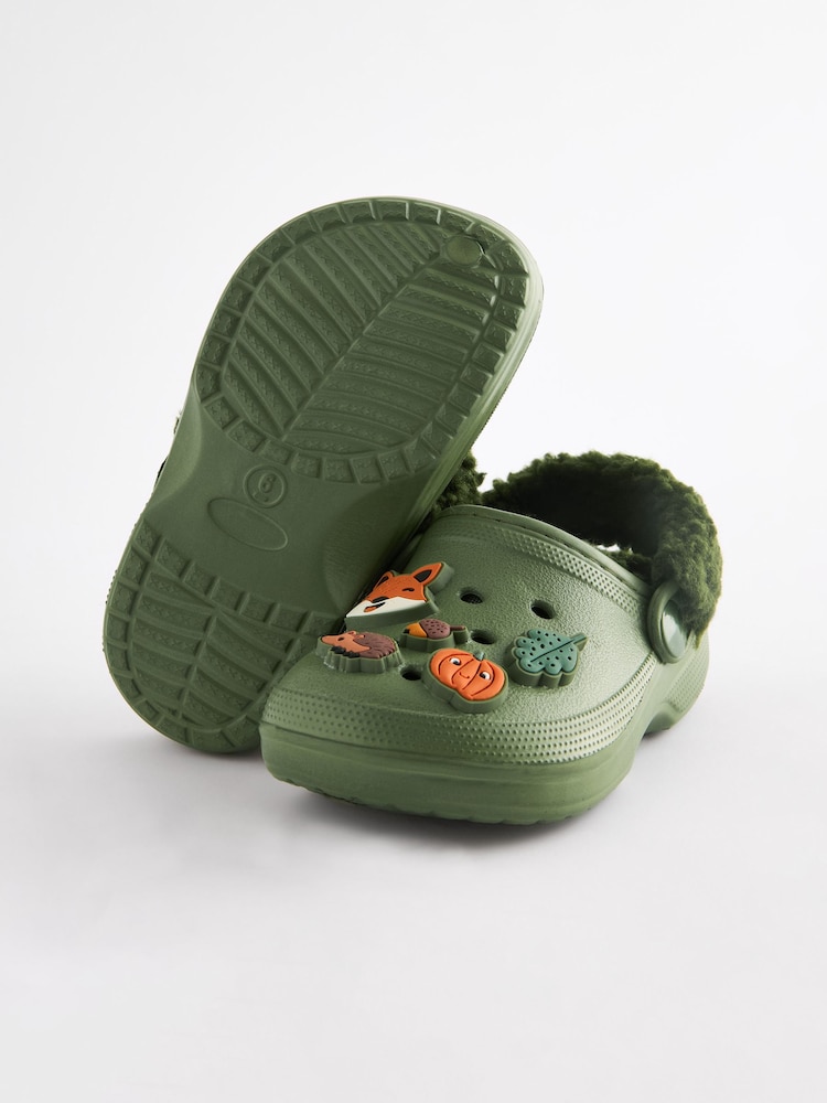 Green Lined Clog Slippers - Image 5 of 5 Green Lined Clog Slippers - Image 5 of 5