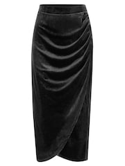 Pour Moi Jameela Midi-Wickelrock aus Stretch-Samt - Bild 3 von 4
