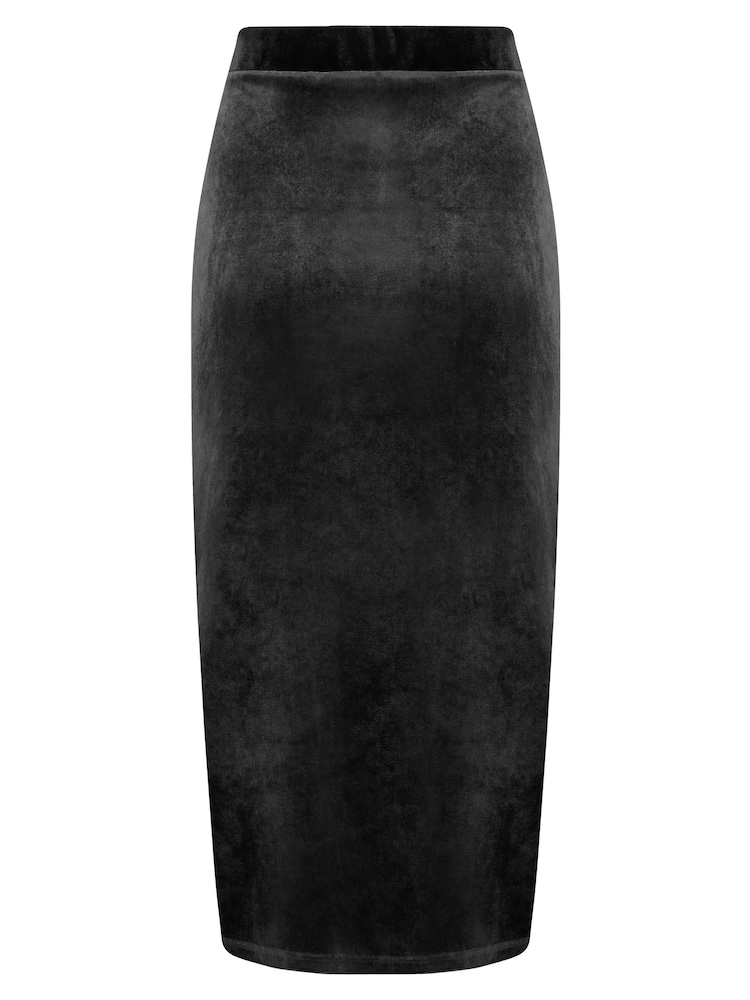 Pour Moi Jameela Midi-Wickelrock aus Stretch-Samt - Bild 4 von 4
