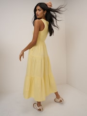 Nobodys Child Yellow Sleeveless Charlie Midaxi Dress - Image 2 of 5