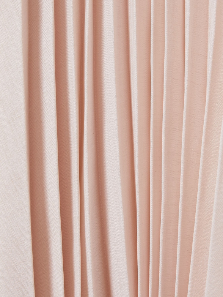 Reiss Blush Azalea Pleated Asymmetric Midi Skirt - Image 5 of 5